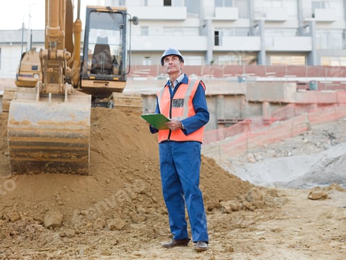 Preview: Mature man on construction site