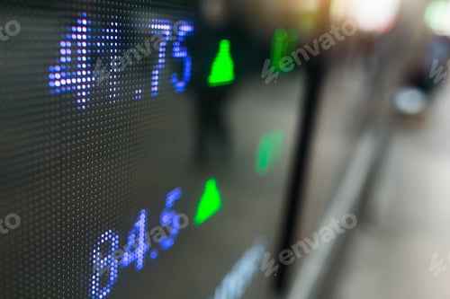 Preview: Stock market price on display