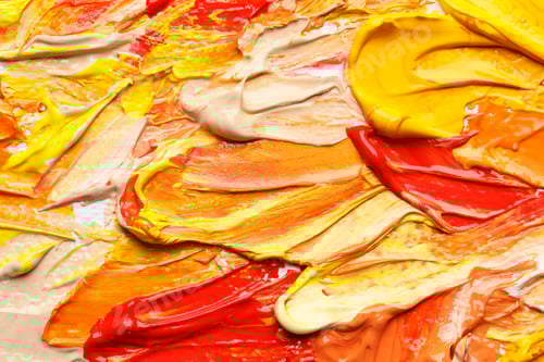 Preview: Abstract Close-Up of Red, Yellow, and Orange Paint