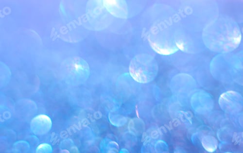 Preview: Blurred bokeh glitter shiny shimmer blue background for design