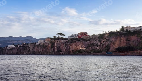 Preview: Homes and Hotels in a touristic town on the seafront. Sorrento, Italy