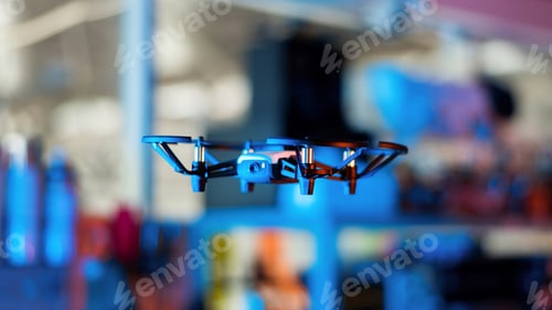 Preview: Close view of a small flying drone
