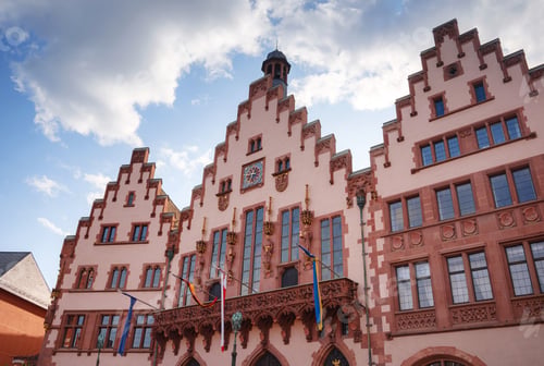 Preview: Frankfurt am Main, Germany - May 5, 2023: beautiful center of German city