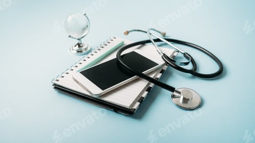 Preview: Telemedicine or telehealth virtual visit, video visit, remote doctor video chat consultation concept