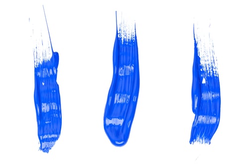 Preview: Blue traces of paint isolated on a white background