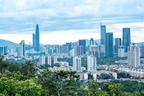 Preview: Cityscape of Shenzhen, China. Shenzhen is a major city in Guangdong Province, China.
