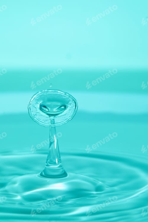 Preview: Abstract background of splash of color water, collision of colored drops, the concept