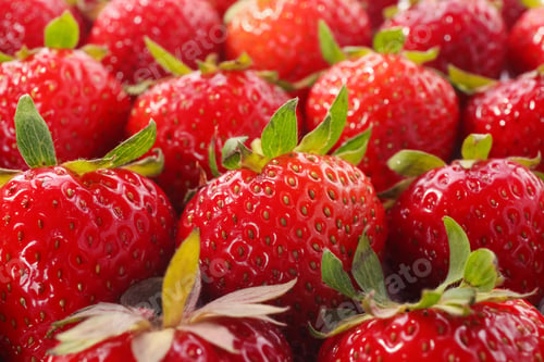 Preview: Many fresh ripe strawberries as background, closeup