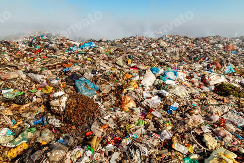 Preview: Burning trash piles in landfill
