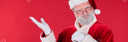 Preview: Portrait of Santa Claus Wearing Traditional Red Suit