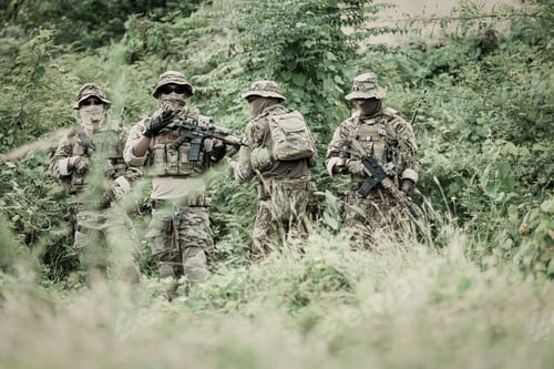 Preview: United States Army ranger. Elite fighter of special forces ready for battle