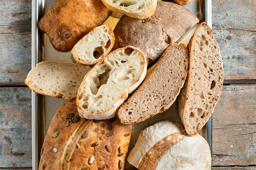 Preview: Bread Assortment Of Pastrie Many Different Kinds Of Bake Healthy Meal Top View Copy Space For Text