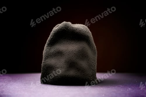 Preview: colorful woolen hat isolated on dark background b