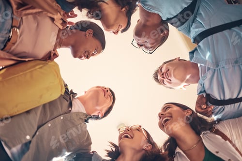 Preview: Support, education and community with friends in college huddle for learning, study and diversity.