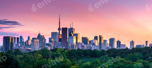 Preview: Toronto city view from Riverdale Avenue. Ontario, Canada
