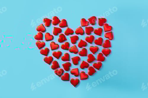 Preview: Heart shape made with small hearts