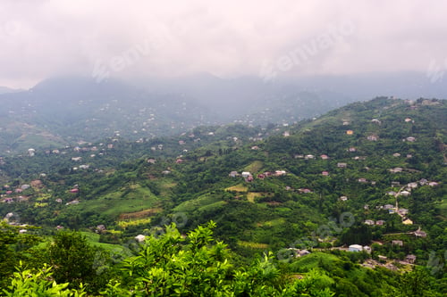 Preview: Green landscape, view from mountain.