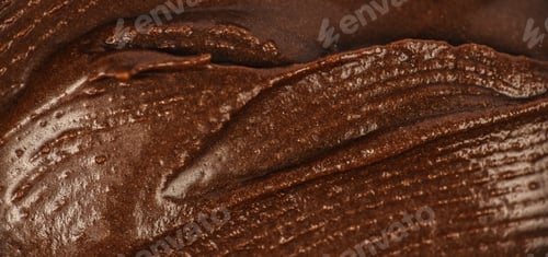 Preview: Chocolate cream texture background macro