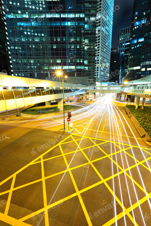 Preview: modern urban city at night