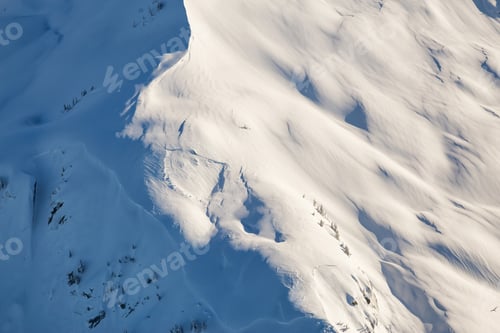 Preview: Canadian Nature Background. Aerial View of the Mountains with Snow