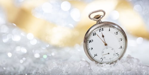Preview: New Years eve. Minutes to midnight on an old pocket watch