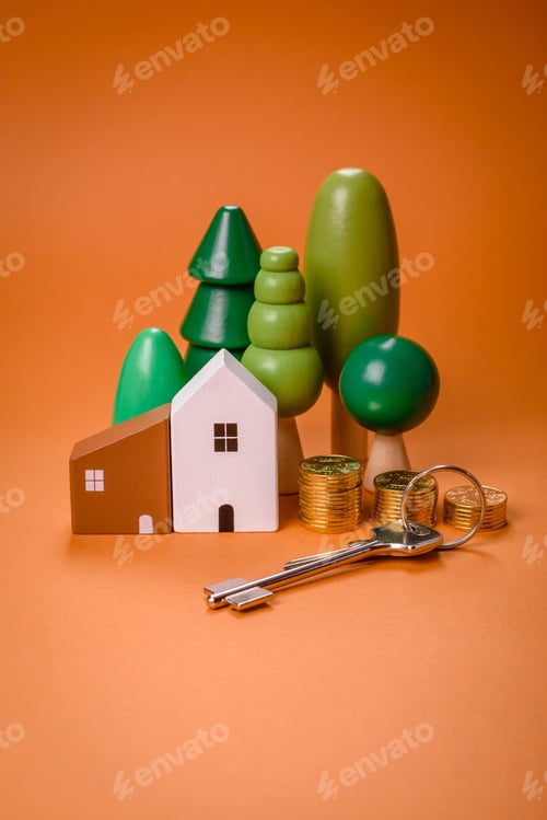 Preview: A small wooden house and keys as an idea for investing in your own home