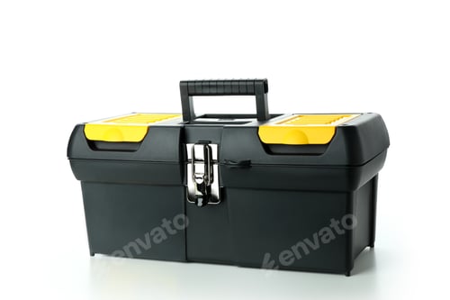 Preview: Tool box isolated on white background, close up