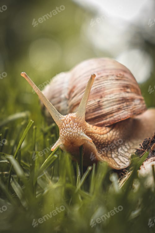 Preview: The snail looks at the camera