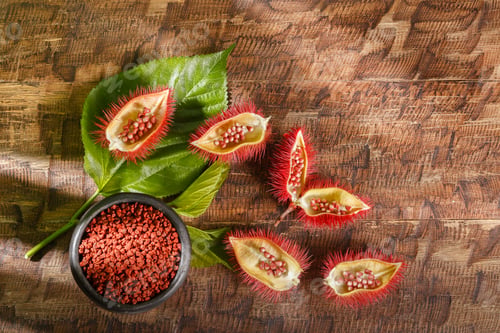 Preview: Annatto seeds, Onoto, Annatto, Bixa orellana, natural red pigment