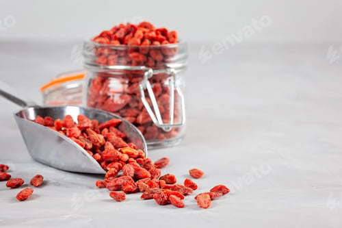 Preview: Goji berries rich source of vitamins. Healthy food concept