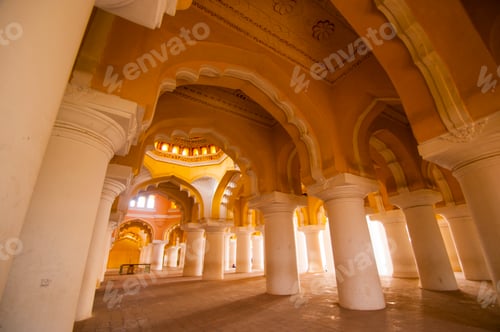 Preview: Ancient Thirumalai Nayak Palace, built in 17th-century, India.