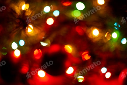 Preview: Colorful Bokeh Abstract Background. Glittering Stars On Dark Background. Lights. Garland. Background