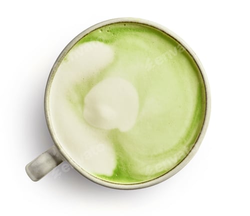 Preview: cup of homemade matcha latte