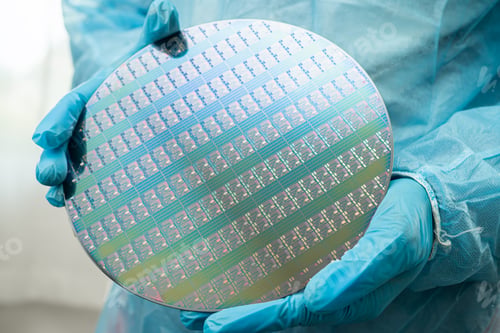 Preview: Silicon wafer for manufacturing semiconductor of integrated circuit.