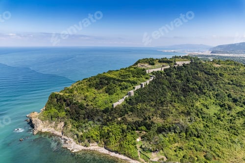 Preview: Turkey, black sea coast, aerial view filyos province. Filyos Castle