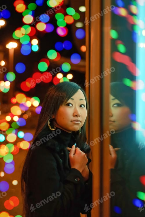 Preview: Woman At Night Outdoors