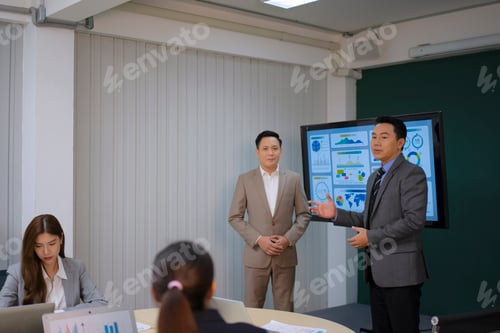 Preview: White collar worker working and meeting at office.