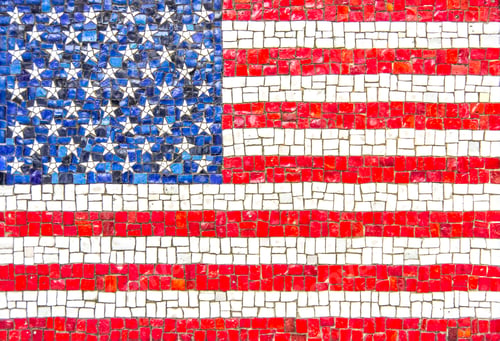 Preview: American flag mosaic