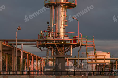 Preview: Industrial power plant site at sunset in China