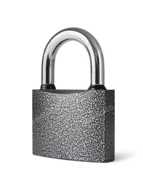 Preview: padlock isolated on white