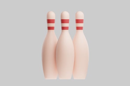 Preview: Classic bowling pins set of three