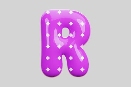 Preview: Inflated Letter R