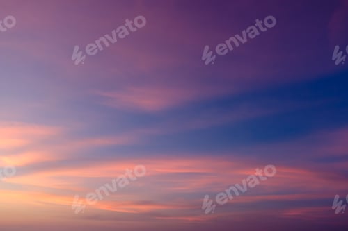 Preview: Beautiful colored cloudy evening sky. Abstract sky background.