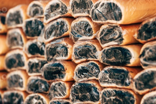 Preview: Poppy seed roll cake on street market