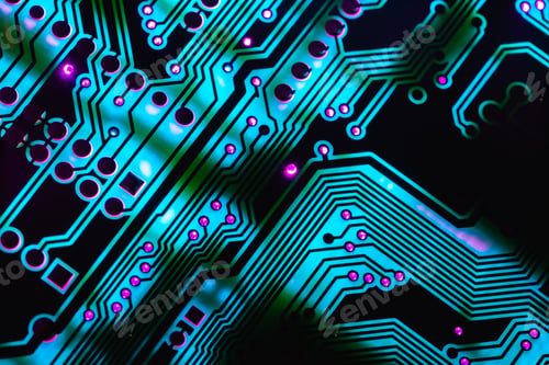 Preview: Electronic circuit board close up