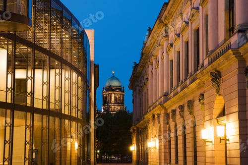 Preview: Berliner Dom and Museum Island at night, Berlin, Germany