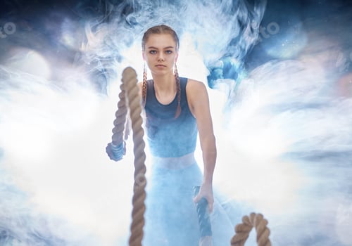 Preview: woman doing crossfit exercises