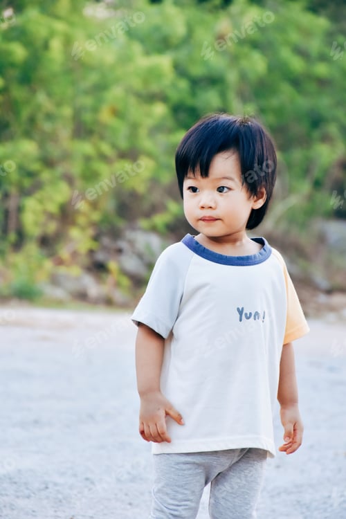 Preview: Cute Boy playing in the park, Sweet Little baby boy enjoying
