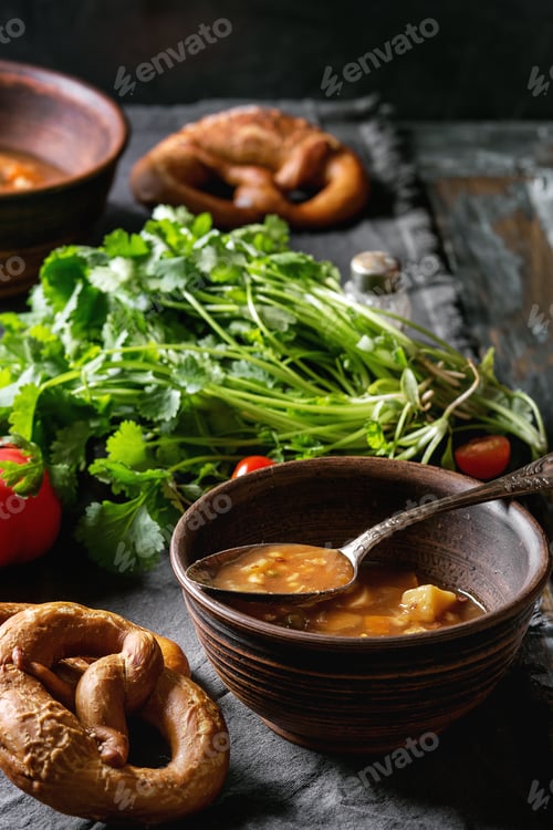 Preview: Carrot tomato pea soup