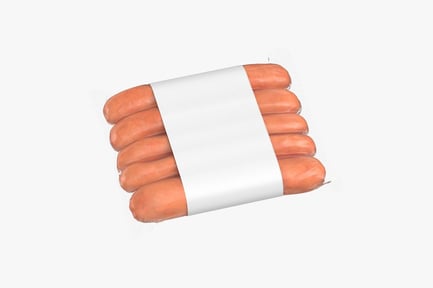Preview: Fresh Sausage Pack with Blank Label